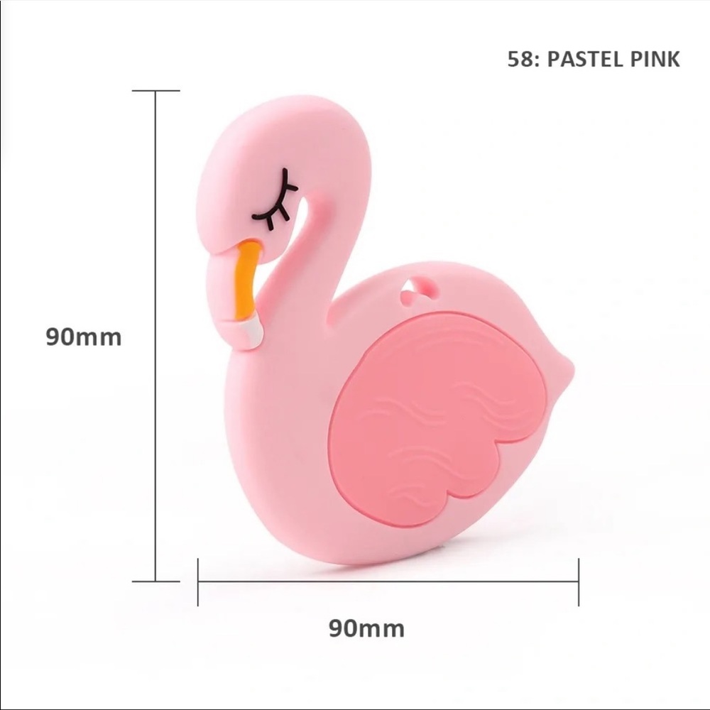 🌻Pink Flamingo Silicone Baby Teether🌻 - Picture 2 of 2